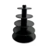 GATODECO Grand Présentoir Noir Cupcakes 5 Etages Ronds Gatodéco* Présentoirs Pour Gâteaux