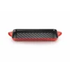 LE CREUSET Gril en Fonte Rectangulaire 32 cm Cerise* Plat De Cuisson|Grills