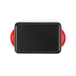 LE CREUSET Gril en Fonte Rectangulaire 32 cm Cerise* Plat De Cuisson|Grills