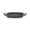LE CREUSET Gril en Fonte Rectangulaire 30 cm Noir Mat* Plat De Cuisson|Grills