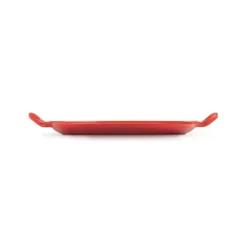 LE CREUSET Gril en Fonte Rectangulaire 30 cm Cerise* Plat De Cuisson|Grills
