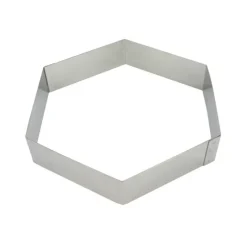 MALLARD FERRIERE Hexagone à Mousse Inox 16 cm x H 4,5 cm Mallard* Cercle À Patisserie