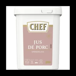 CHEF Jus de Porc déshydraté 20L 600g* Fonds De Sauce - Sauces