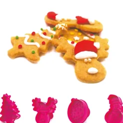 SCRAPCOOKING Kit 4 découpoirs à éjecteurs pour Biscuits Noël* Emporte Pièce - Découpoir Pâtisserie