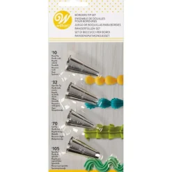WILTON Kit 4 douilles pâtissières Bordures Inox* Douilles Pâtisserie