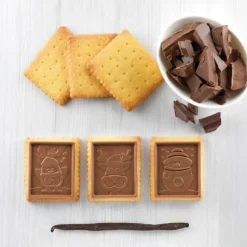 SILIKOMART Kit Biscuit Chocolat Rectangulaire Noël 4,7 x 5,7 cm (x6)* Moules À Chocolat|Emporte Pièce - Découpoir Pâtisserie
