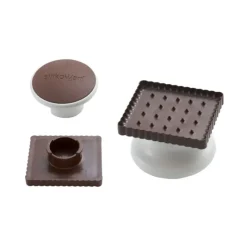 SILIKOMART Kit Biscuit Chocolat Rectangulaire Noël 4,7 x 5,7 cm (x6)* Moules À Chocolat|Emporte Pièce - Découpoir Pâtisserie