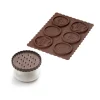 SILIKOMART Kit Biscuit Chocolat Rond Noël Ø 5,7 cm (x6)* Moules À Chocolat|Moule Silicone