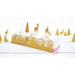 SCRAPCOOKING Kit Déco Bûche de Noël Dorée Forêt Enchantée* Décoration Gâteau