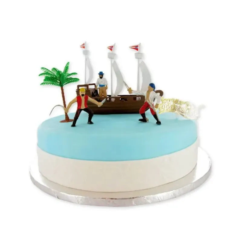 GATODECO Kit Décor Gâteau Bateau Pirates (6 pièces)* Décoration Gâteau