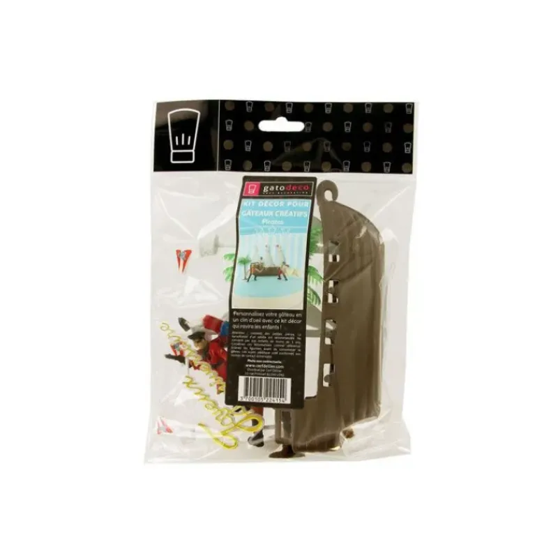 GATODECO Kit Décor Gâteau Bateau Pirates (6 pièces)* Décoration Gâteau