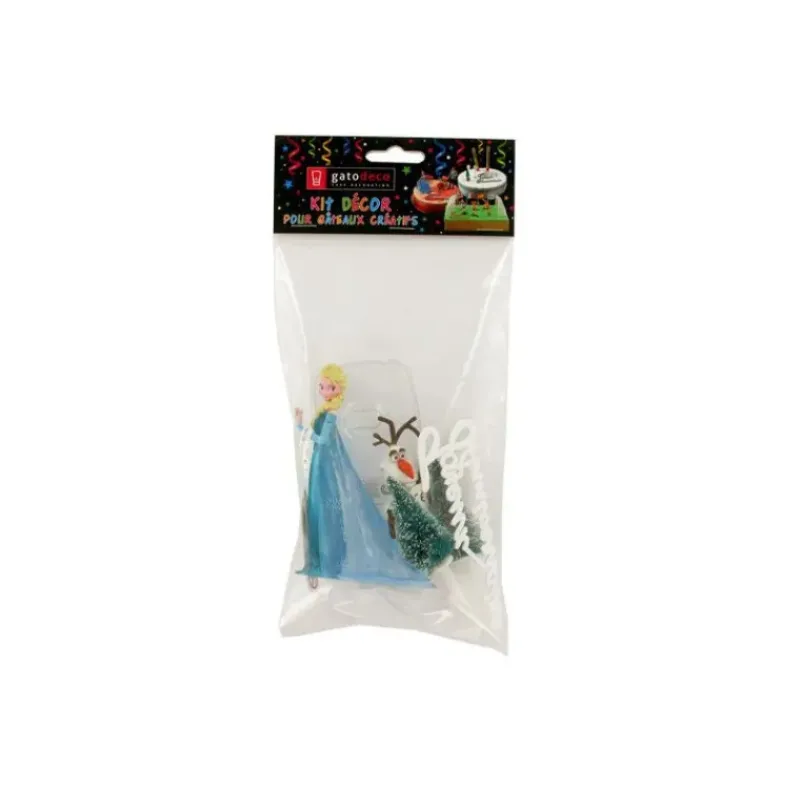 GATODECO Kit Décor Gâteau La Reine des Neiges Elsa et Olaf (5 pièces)* Décoration Gâteau