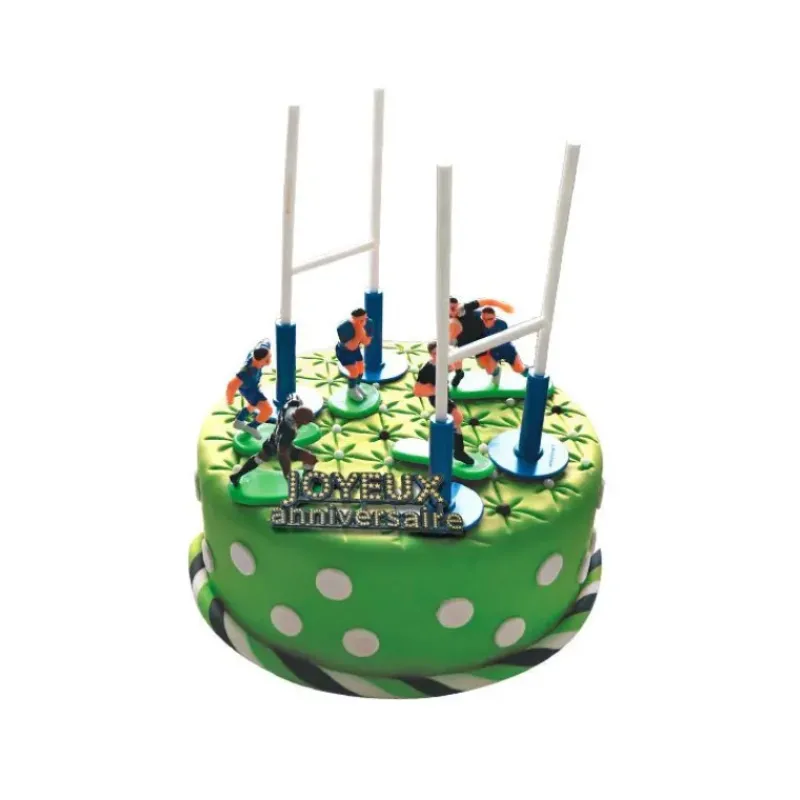 GATODECO Kit Décor Gâteau Rugby (8 pièces)* Décoration Gâteau