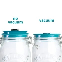 AIRTENDER Kit de Mise Sous-Vide 3 Bocaux Kilner 1 L avec Couvercles et Pompe* Machine Sous Vide|Conservation