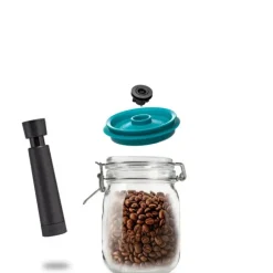 AIRTENDER Kit de Mise Sous-Vide 3 Bocaux Kilner 1 L avec Couvercles et Pompe* Machine Sous Vide|Conservation