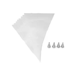 WILTON Kit Douille Pâtisserie (x4) et Poches (x8)* Poches À Douille Pâtissières|Douilles Pâtisserie