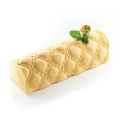 SILIKOMART Kit Moule à Bûche et Tapis Décor Matelassé Professional* Moule Silicone