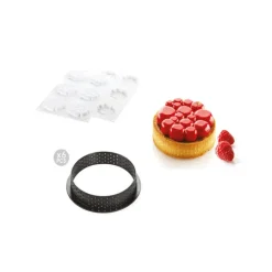 SILIKOMART Kit Moule Silicone 6 Tartelettes Ø 80mm Paradis Professional* Moule Silicone|Moules À Gâteaux