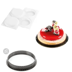 SILIKOMART Kit Moule Silicone 2 Tartes Ø 150mm Professional* Moule Silicone|Moules À Gâteaux