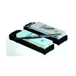 GLOBAL Kit pierre à aiguiser Duo grains gros moyen* Affûtage Aiguiseur