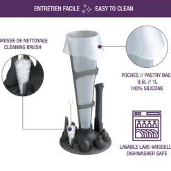 MASTRAD Kit Poches à Douille Silicone + 6 Douilles* Poches À Douille Pâtissières|Douilles Pâtisserie