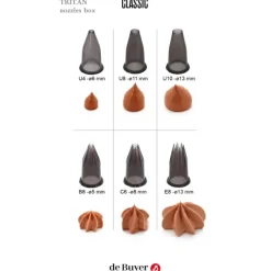 DE BUYER Lot 6 Douilles Tritan Cannelées et Unies* Douilles Pâtisserie