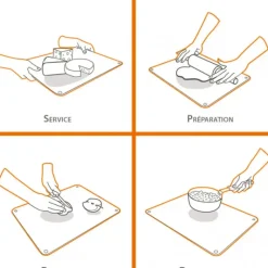 PEBBLY Lot 2 Protections Plaque de Cuisson en Verre Noir* Planches À Découper