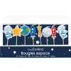 SCRAPCOOKING Lot de 8 bougies « Espace »* Décoration Gâteau