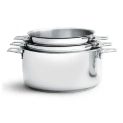 DE BUYER Lot de 3 Casseroles Twisty 16, 18 et 20 cm* Batterie De Cuisine|Casseroles