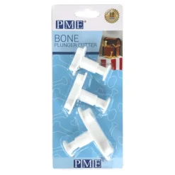 PME Lot de 3 Emporte-Pièces Os avec Poussoir* Emporte Pièce - Découpoir Pâtisserie