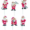 FLORENSUC Lot de Figurine Père Noël Jardinier 35 x 40 mm (x48)* Décoration Gâteau
