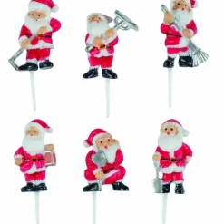 FLORENSUC Lot de Figurine Père Noël Jardinier 35 x 40 mm (x48)* Décoration Gâteau