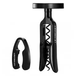 LE CREUSET Lot Tire-bouchon de table Noir + Coupe Capsules Noir GS-100* Accessoires Vin