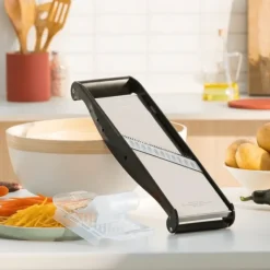 BRON-COUCKE Mandoline Inox Compact-PRO Basalte 2 peignes Effileurs Bron Coucke* Mandoline De Cuisine