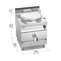 BERTOS Marmite à Gaz 150 L Indirecte Berto's* Chaud