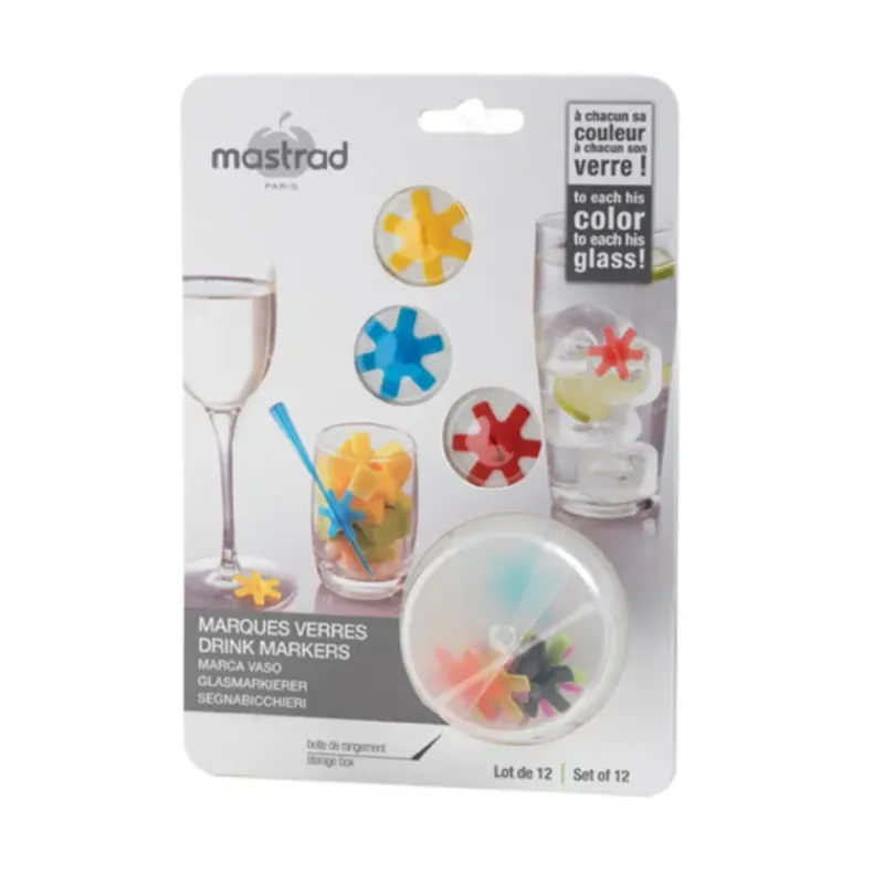 MASTRAD Marque Verre coloris assortis (x12)* Accessoires Bar