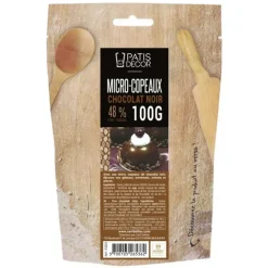 PATISDECOR Micro-copeaux de Chocolat Noir 100 g Patisdécor* Décoration Comestible