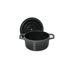 CHASSEUR Mini Cocotte en Fonte Ronde 10 cm Caviar* Cocotte En Fonte