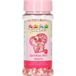 FUNCAKES Mini Coeurs en sucre Rose/Rouge/Blanc 60g* Décoration Comestible