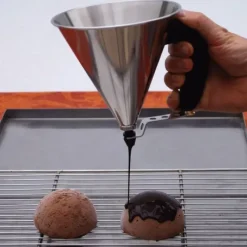 DE BUYER Mini Entonnoir à Piston Inox Fushia KWIK* Entonnoir À Piston