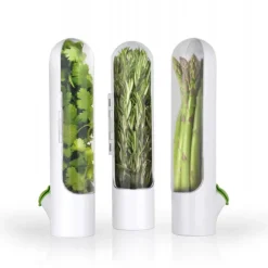 CUISINEADDICT Mini Herbier Plastique Blanc Ø 8,3 cm x H 25,4 cm Prepara* Conservation