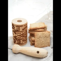 SCRAPCOOKING Mini Rouleau à Pâtisserie Empreinte Noël 7 cm* Ustensiles Pâtisserie