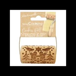 SCRAPCOOKING Mini Rouleau à Pâtisserie Empreinte Pain d'Epices 7 cm* Ustensiles Pâtisserie
