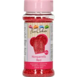FUNCAKES Mini-billes Rouge 80g* Décoration Comestible
