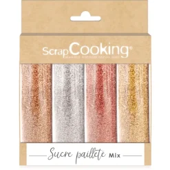 SCRAPCOOKING Mix Sucre Pailleté (x4)* Décoration Comestible