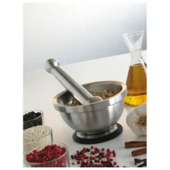 MASTRAD Mortier et Pilon en inox* Pilon Et Casse-noix