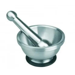 IBILI Mortier Inox Ø 13,5 cm x H 7,5 cm* Pilon Et Casse-noix