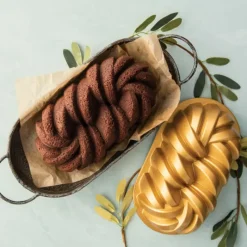 NORDIC WARE Moule à Cake Torsadé Gold* Moule Anti-adhésif|Moules À Gâteaux