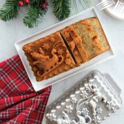 NORDIC WARE Moule à Cake Traineau du Père-Noël Silver* Moule Anti-adhésif|Moules À Gâteaux