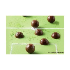 EASY CHOC Moule à Chocolat 18 Ballons de Foot - Silicone Spécial Chocolat* Moules À Chocolat|Moule Silicone